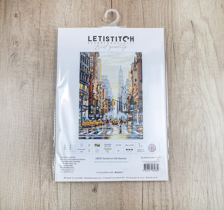 Letistitch Sunset on 5th Avenue Counted Cross-Stitch Kit