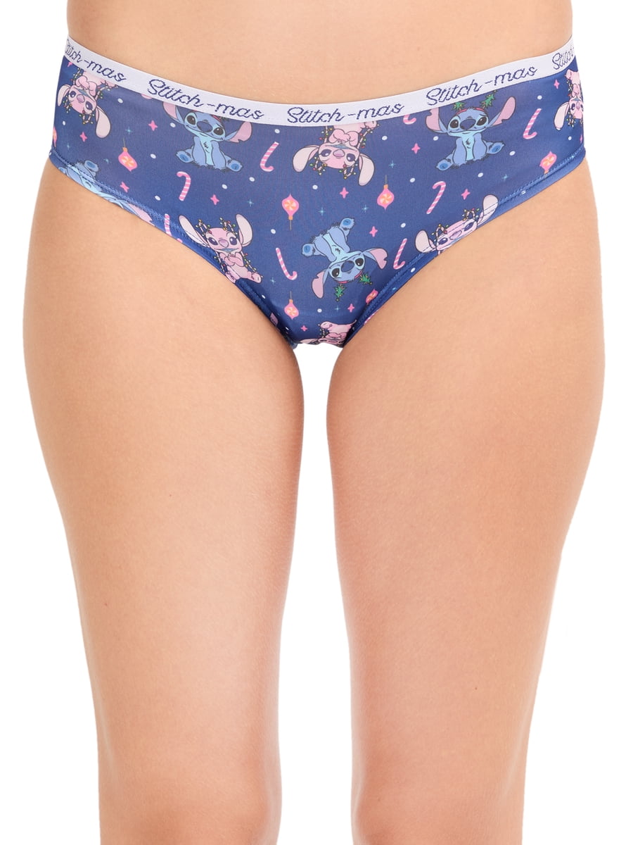 Stitch Christmas Women's Comfort Stretch Bikini, 3 pack Sizes S to XL