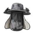 thumbnail image 2 of Sombrero de ancha con ventilador solar para pesca, protección solar, impermeable, ajustable, para playa, pescador, hombres y mujeres, para Gris, 2 of 8