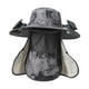 thumbnail image 2 of Sombrero de ventilador solar a prueba de lluvia para exteriores, de ala ancha, para pesca y sol, ajustable para verano Gris, 2 of 9