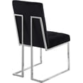 thumbnail image 2 of Meridian Furniture Alexis Velvet Dining Chair, Black (Set of 2), 2 of 7