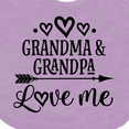 thumbnail image 4 of Inktastic Grandma Grandpa Love Me Arrow Boys or Girls Baby Bib, 4 of 4