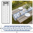 thumbnail image 3 of Navy Blue Floral Table Runner Linen Burlap Table Runner 72 Inches Long Vintage Flowers Plants Farmhouse Greek Key Dresser Scarves for Kitchen Island Coffee Dining Room Party Holiday Decor 14"x72", 3 of 8