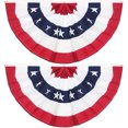 thumbnail image 2 of Patriotic Decorations, 4th of July Pleated Fan Flags American US Bunting Flag Stars and Stripes Flag Banner, 2 of 6