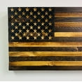 thumbnail image 2 of Handmade Natural Finish Wooden American Flag 18.5X9.75X1.5 Inches Indoor/Outdoor Patriotic Wall Art, 2 of 8