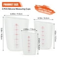 thumbnail image 2 of Badiano 3 Pcs High Heat Flexible Silicone Cups Set with ml/oz Marked  for Measuring Pouring, White, 2 of 7