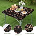 thumbnail image 4 of Pioneer Flower Floral Print Pattern Square Fitted Tablecloth with Elastic Edge,Square Table Cover,Washable Elastic Table Cover for Home Kitchen Party Decor 36"x36", 4 of 6