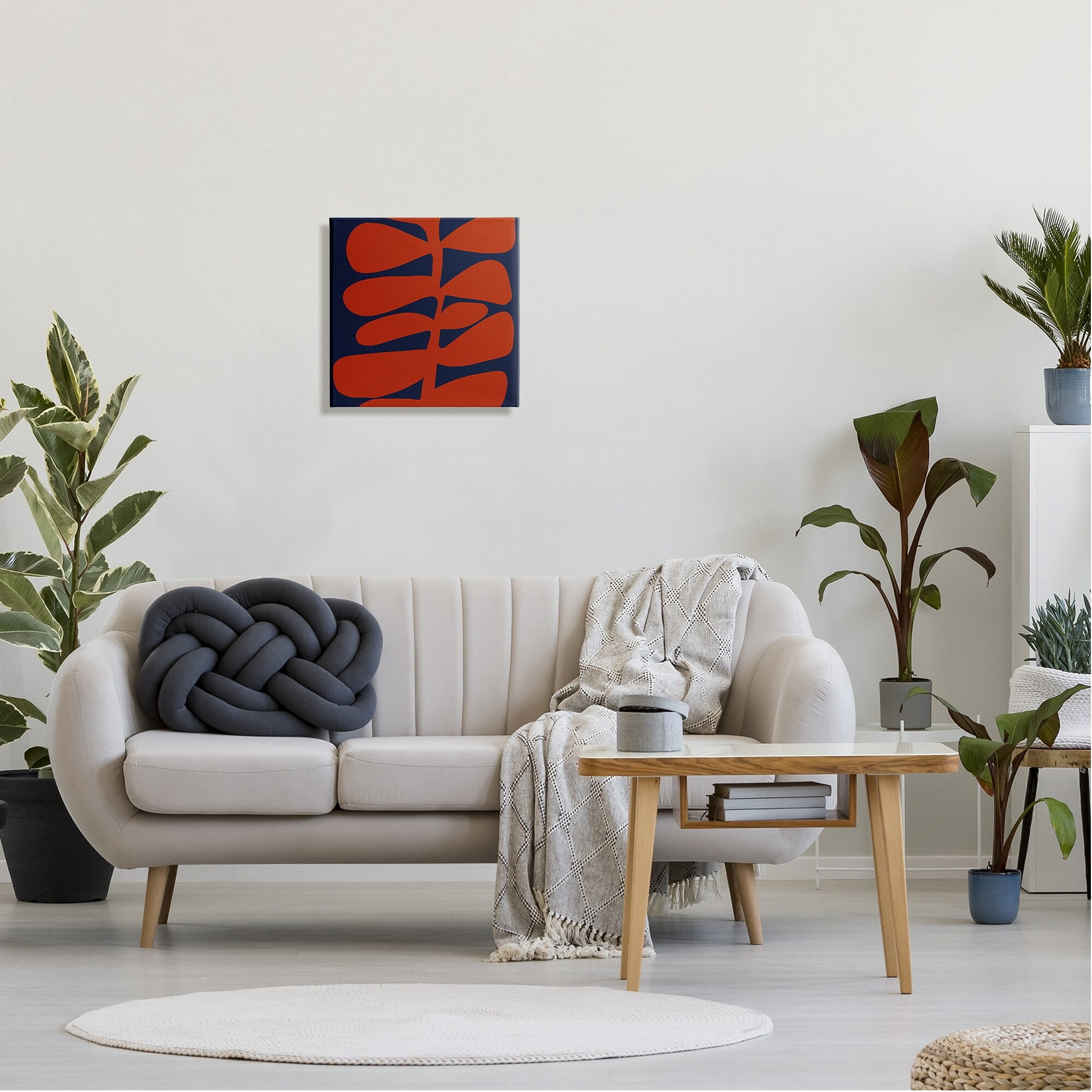 Stupell Industries Contemporary Plant Leaf Close Up Botanical Cutout Silhouette Graphic Art Gallery Wrapped Canvas Print Wall Art, Design by Deborah Velasquez