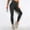 Black, variant on UFOUND Women Ribbed Fitness Leggings Seamless High Waist Tights For Gym Exercise Yoga Running Comfort Trousers