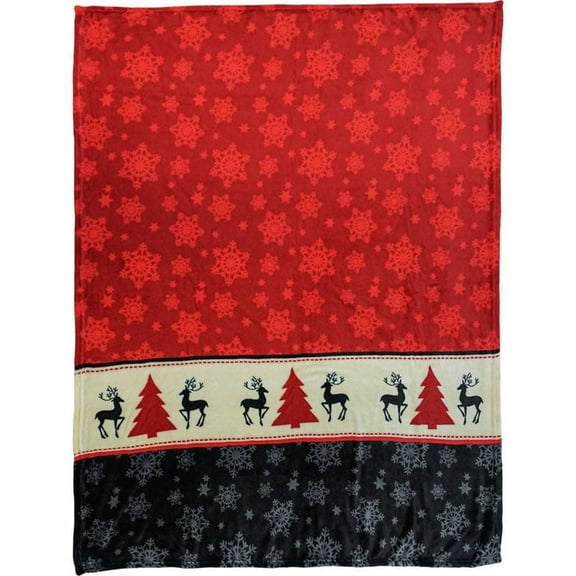 Snowflake (Red) Soft Plush 50x60in Blanket