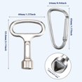 thumbnail image 2 of Metal Triangular Wrench Meter Box Key Silver Socket Triangle Wrench With A Key Ring For Gas Water Electric Meter Cabinet, 2 of 5