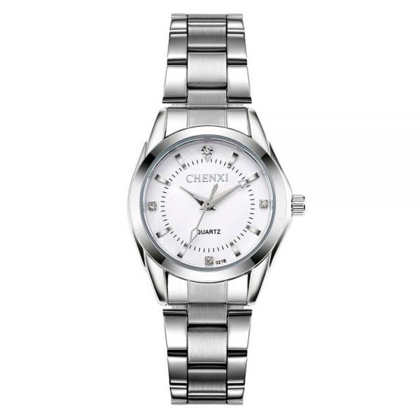 Chenxi, Reloj para Mujer, Análogo, Dama, Ajustable, 3 ATM, Diseño Único, Brilla, Movimiento de Cuarz plateado 25 mm BLACK MAMUT Reloj
