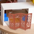 thumbnail image 4 of KAKOWELY folding screen tabletop Miniature Dollhouse Furniture Chinese Style Mini Folding Screen Divider Decorative Screen Model for Room Decor Mini Screen for Dollhouse Accessories, 4 of 5