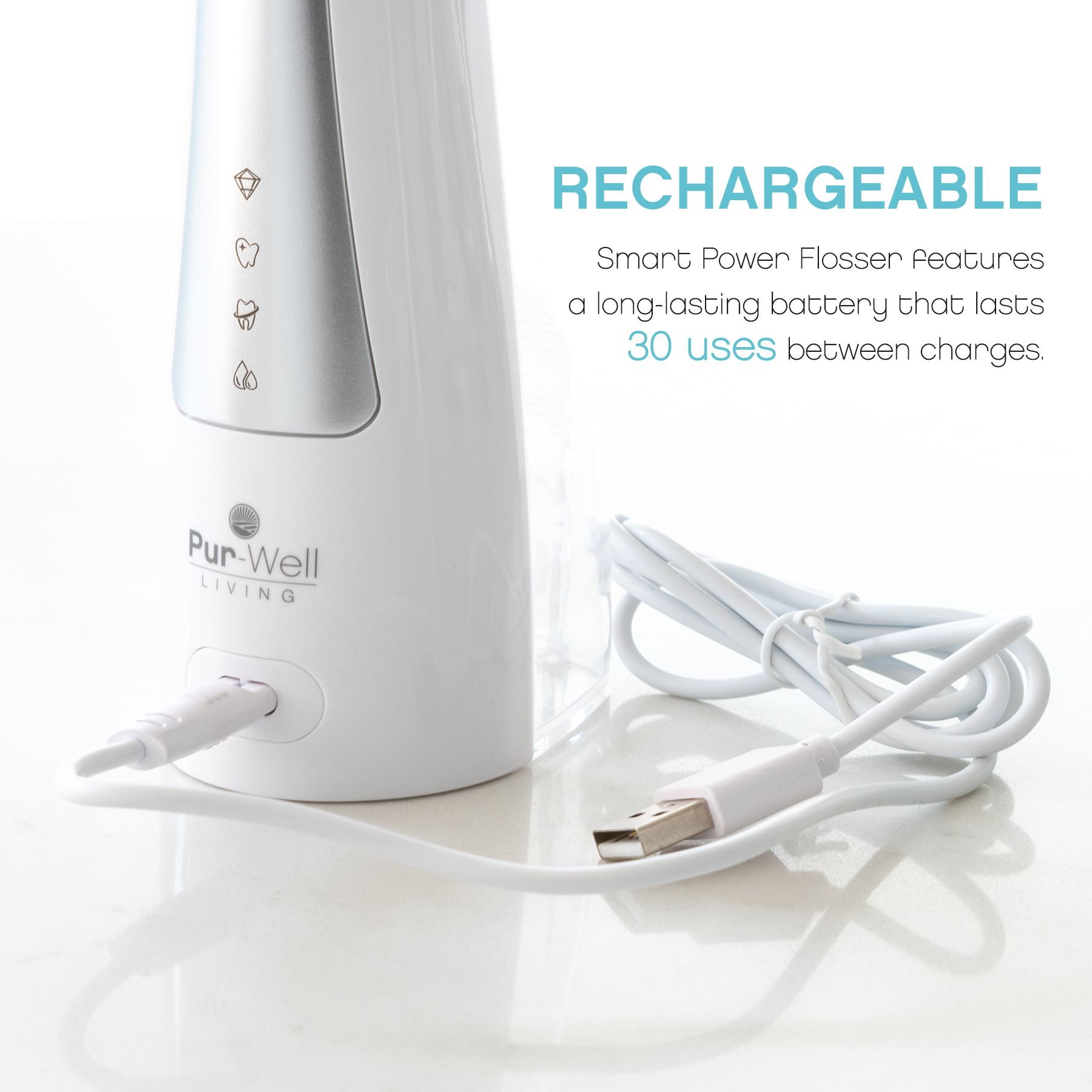 Pur-Well Living Pur Clean Smart Power Flosser Water Pick - image 5 of 7