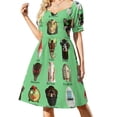 thumbnail image 3 of Vestido de manga corta con diseño TT, vestido de noche de lujo para mujer para boda, vestidos de noche, ropa femenina, 3 of 7