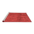 thumbnail image 2 of Ahgly Company Machine Washable Indoor Round Abstract Red Modern Area Rugs, 7' Round, 2 of 4