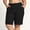 Black, variant on Women's Solid Plus Size Elastic High Waist Knee Length Stretch Bermuda Shorts with Pockets for Casual Work Golf Hiking
