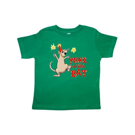 

Inktastic Year of the Rat with Sparklers in Red Party Hat Gift Toddler Boy or Toddler Girl T-Shirt