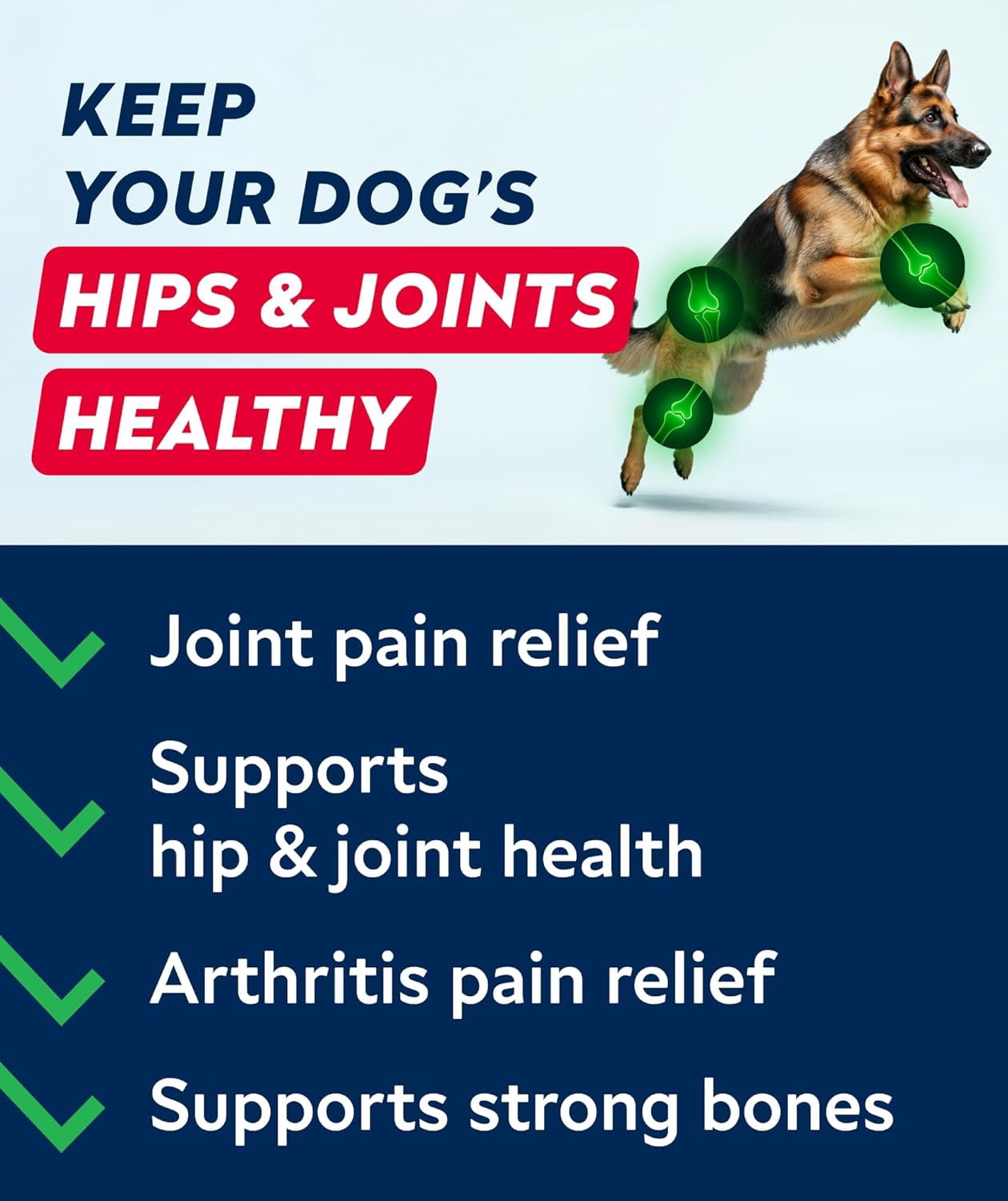 StrellaLab Glucosamine Chews for Dogs - Hip & Joint Support with Chondroitin, MSM & Omega-3 Fish Oil - Joint Pain Relief - Bacon (120 ct)