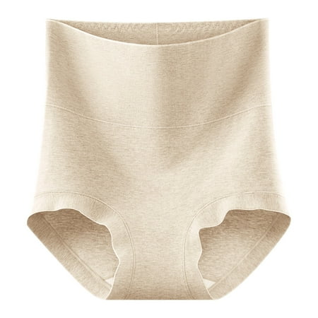 Jalioing High Waist Cotton Underwear for Women Full Coverage Breathable Briefs Panties M-2XL Comfort Panty
