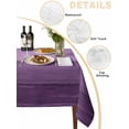 thumbnail image 2 of Purple Ombre Table Cloth, Farmhouse Vintage Wooden Striped Waterproof Tablecloth for Rectangle Tables, Reusable Washable Fabric Table Cover for Restaurant Kitchen Dining Tables 60"x120", 2 of 6