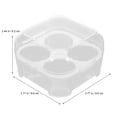 thumbnail image 2 of KALLORY 3Ud Caja Para Huevos De Plástico Con 4 Compartimentos Y Tapa Para Refrigerador, 2 of 7