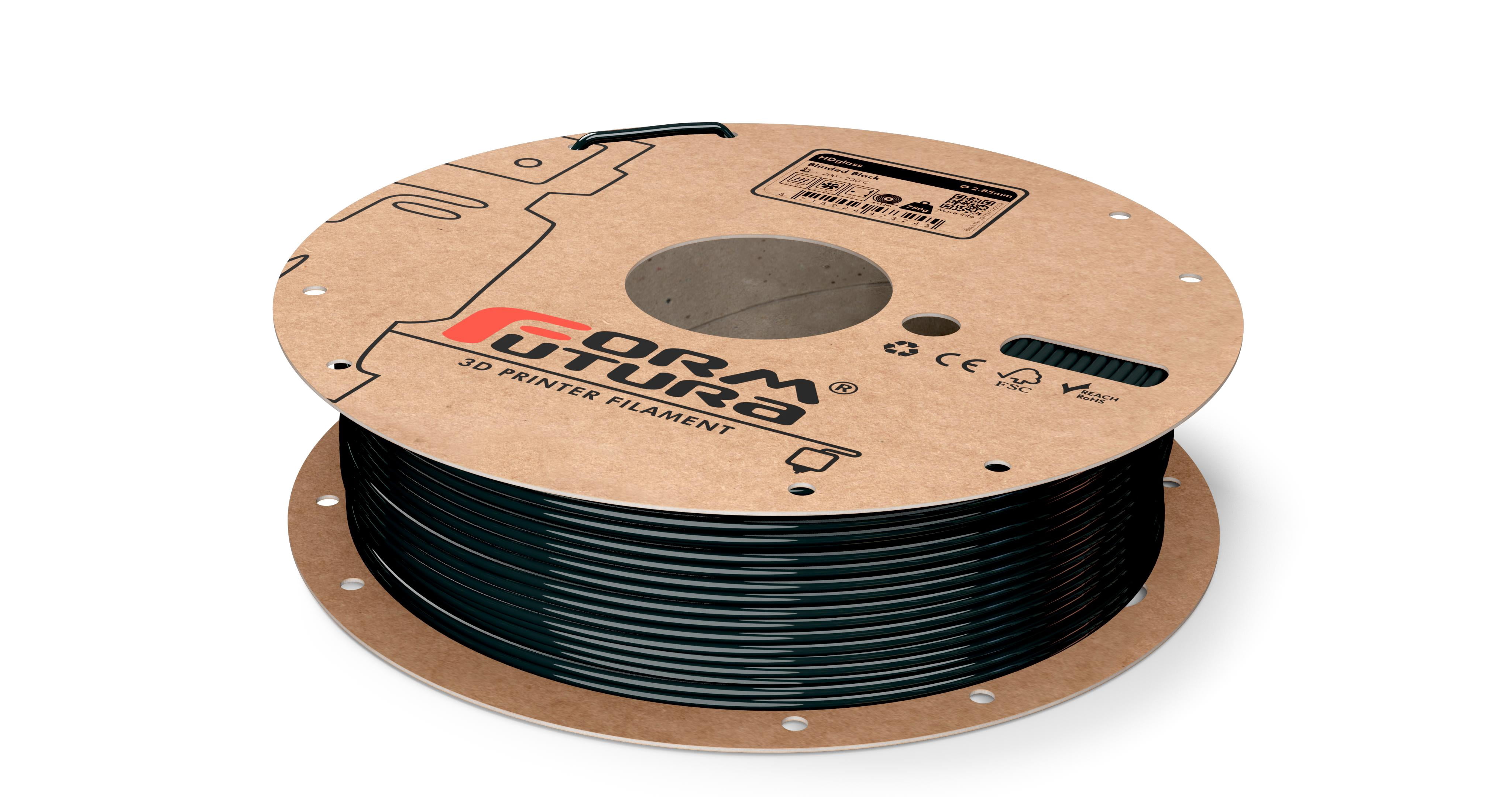PETG Filament HDglass 2.85mm See Through Black 750 gram 3D Printer Filament