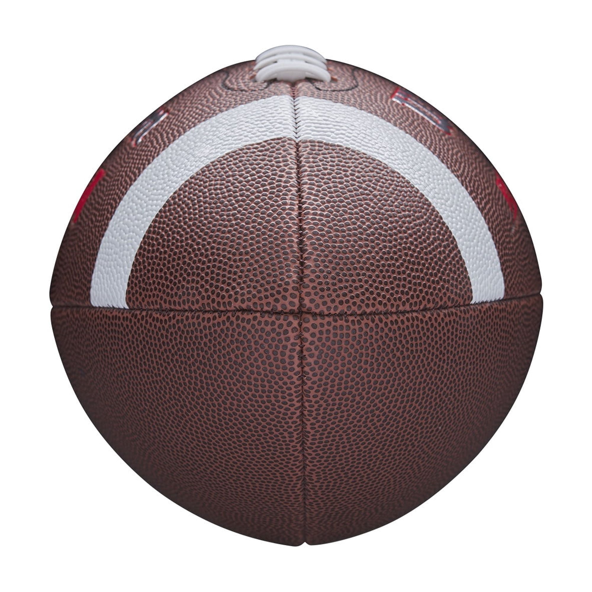 (4 pack) Wilson NCAA Red Zone Composite Football - Brown, Junior Size (Ages 9-12)