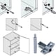 thumbnail image 3 of Riwesomey Amortiguador de puerta de plástico Cocina Baño Gabinete Tope de puerta Tope Cierre lento Amortiguador amortiguador Herramientas y ferretería blanco Riwesomey HA5746-01B, 3 of 6