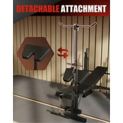 Luku Olympic Weight Bench Set, Multi-Function Bench Press Rack Set with Leg Developer & LAT Pulldown, Foldable Chest Press Bench with Preacher Curl Pad for Home Gym Full Body Workout