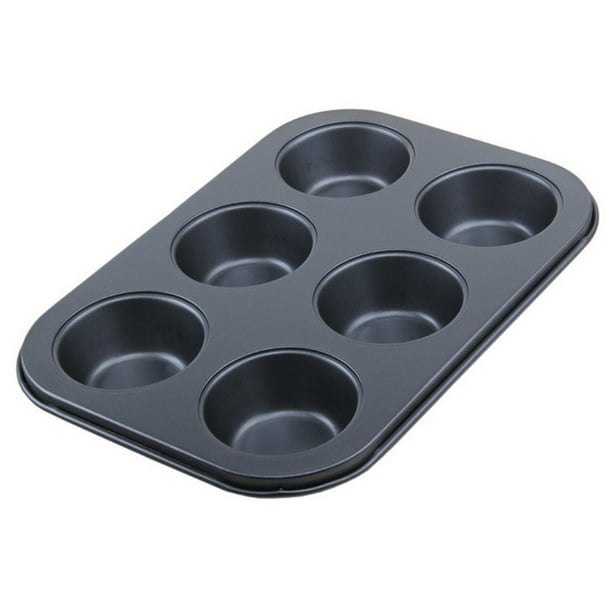 Stainless Muffin Pan Silicone Cupcake Baking Pan 6 Cup NonStick Muffin