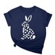 thumbnail image 1 of Tops de Cuello Alto para las Mujeres Amante Impreso Camiseta Cuello Redondo Manga Corta, Poliéster Spandex, 1 of 7