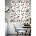 thumbnail image 4 of Cardinal Bird Sheer Curtains 72 Inch Length 2 Panels Set, Berry Holly Branches Winter Plants Voile Window Treatment Rod Pocket Curtains Sheers Drapes for Bedroom/Living Room/Kitchen 52"x72"x2, 4 of 7