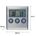 thumbnail image 3 of Digital Oven Thermometer Instant Read Meat Food Cooking Kitchen Thermometer with Timer 304 Stainless Steel Probe for Oven BBQ Grill Candy Milk Coffee, 3 of 7