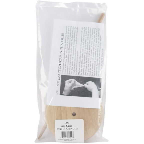 Lacis Drop Spindle, Natural Wood