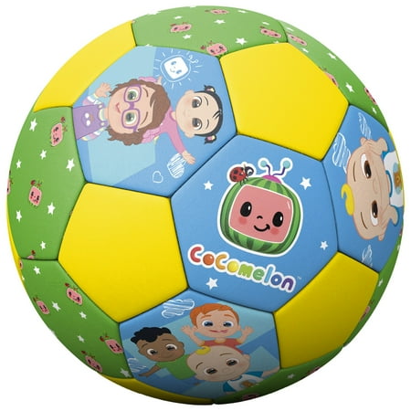 Hedstrom: Cocomelon Jr. Soccer Ball - 7 Children s Sports Ball Yellow-Green-Blue & Favorite Cocomelon Characters Lightweight Durable PVC Kids 3+