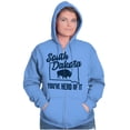 thumbnail image 3 of South Dakota You've Heard Pun Bison Zip Up Hoodie Men's Women's Brisco Brands 2X, 3 of 6