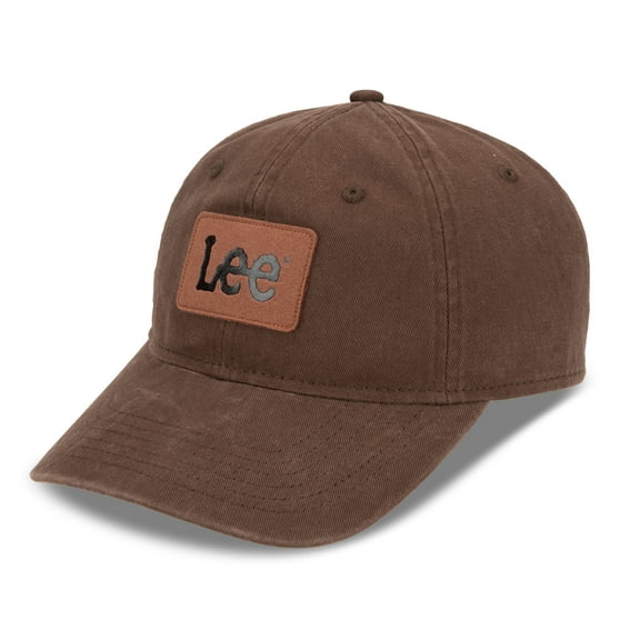 Lee Baseball Cap for Men Women, Adjustable Cotton Twill Hat with Logo Patch, Unisex Adult Fitted Cap