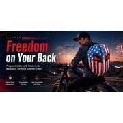 Gelrova 19-inch Programmable LED ABS Hard Shell Motorcycle Backpack Multicolor