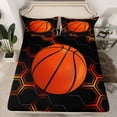 thumbnail image 2 of Homewish Basketball Games King Sheet Set,Geometric Hexagon,4-Piece, 2 of 7
