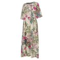thumbnail image 3 of Robe Maxi Fleurie de Plage pour Femmes Grande Taille, Décontractée, Ample, Caftan, Robe d'Été, 3 of 4
