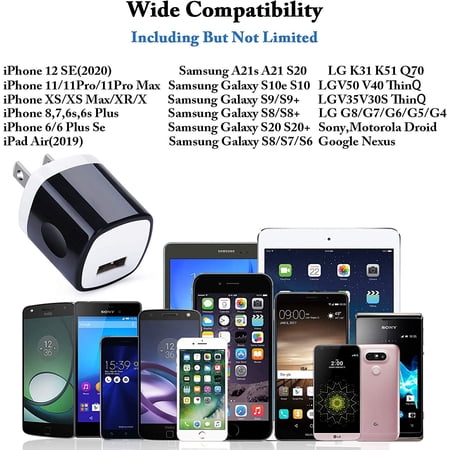 YILOSF-Wall Adapter 10 Pack 1A 5V Single Port Charger Power USB Plug Charging Cube Block Box Compatible iPhone 14 13 12 SE 11 Galaxy S23 Ultra S22 S21 FE S10e S9 A13 A03s A71 A51 Note20 Google 8A 7