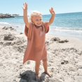 thumbnail image 1 of Toalla de playa con capucha ZICOTO para niños, gofres, algodón, terracota, 1 of 7