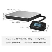 VEVOR Shipping Scale Digital Postal Scale 440 lbs x 1.7 oz. AC/DC Package LCD