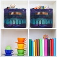 thumbnail image 6 of Yayeee 2 Pack Canvas Storage Basket with Handles for Shelves Fabric Bins Closet Organizer, Purple Moonlight Forest, 6 of 8