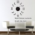 thumbnail image 2 of Moyic Reloj de pared DIY 3D de lujo, pegatina de espejo con números romanos, decoración artística para el hogar y la sala de estar Decoración del hogar, 2 of 6
