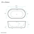 thumbnail image 6 of Monaco 59" Freestanding Bathtub with Brushed Gold Stand, 6 of 9