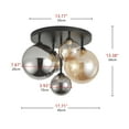 thumbnail image 3 of Aiwen 5-Light Bubble Cluster Modern Novelty Ceiling Light for Living Room Dining Room Bedroom Kitchen, 3 of 7