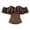 Coffee, variant on Women's Lace Waist Shaping Bodice Ruched Shoulder Strapless Design for Party and formal Wear