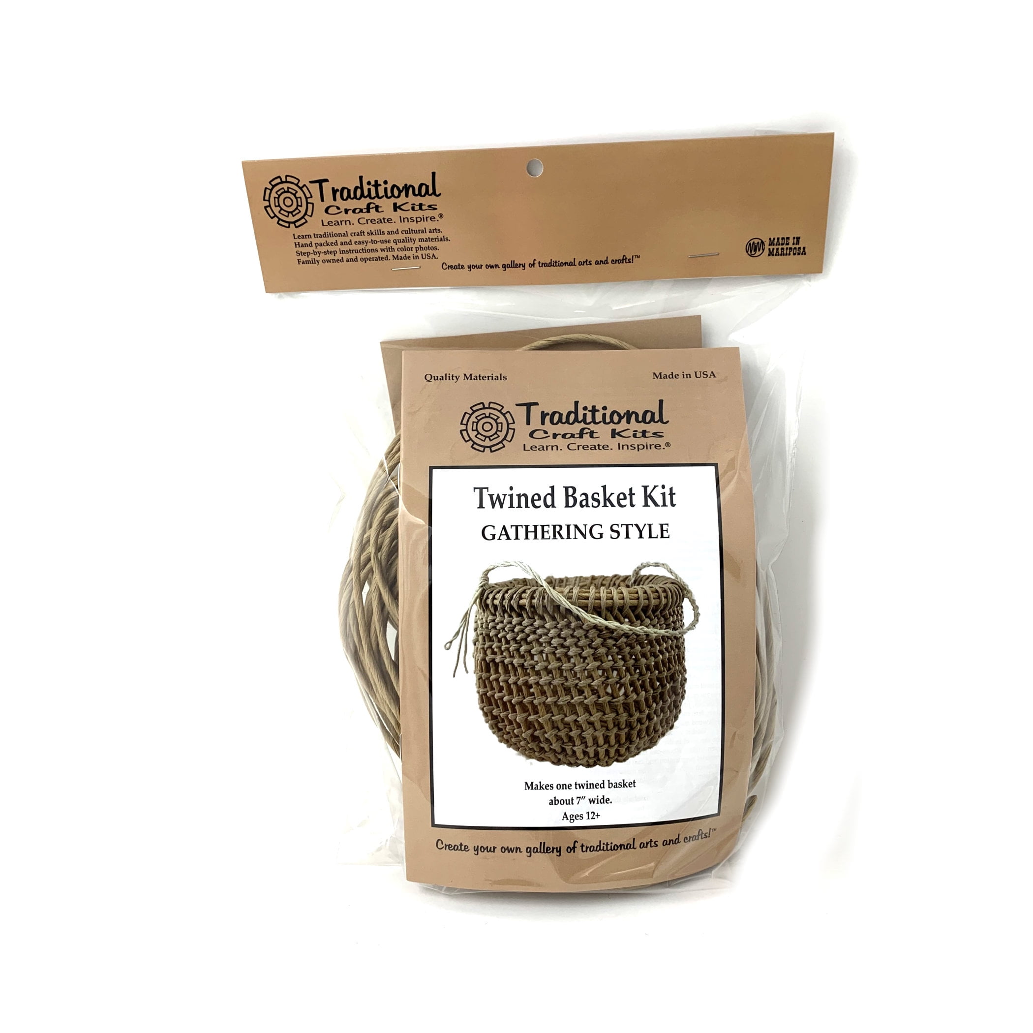 Traditional Craft Kits: Twined Basket Kit - Gathering Style